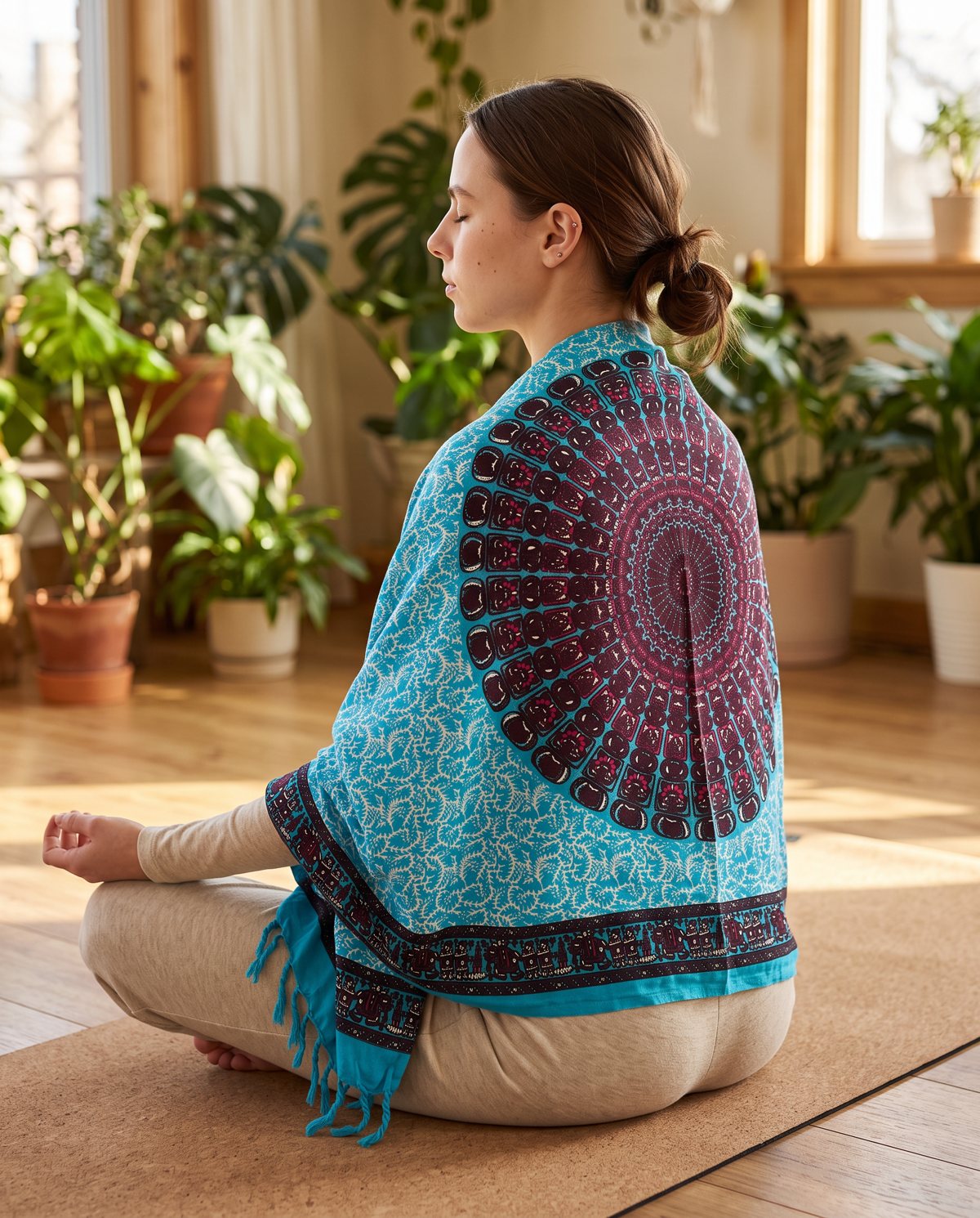 Mandala Sarong — turquoise