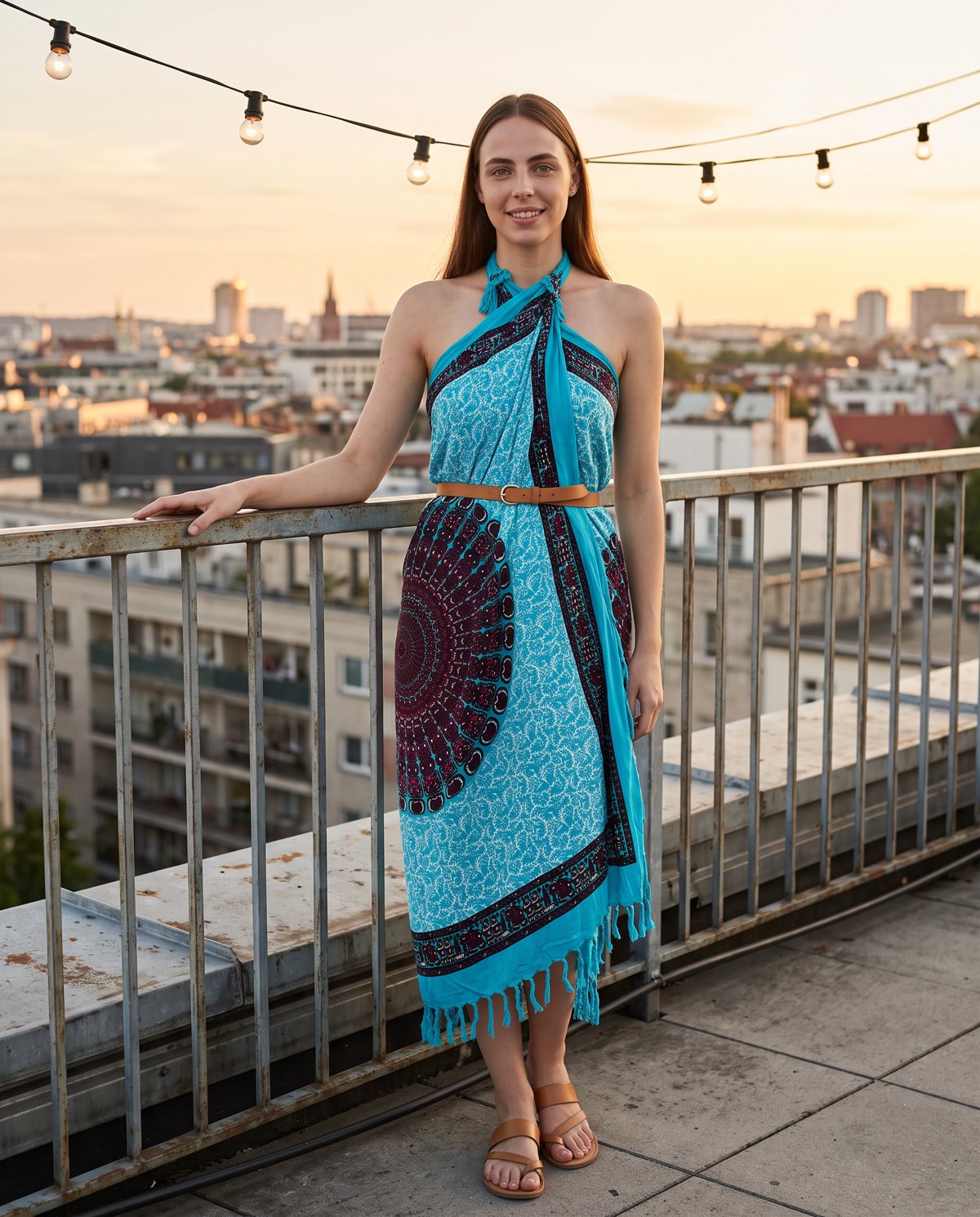 Mandala Sarong — turquoise