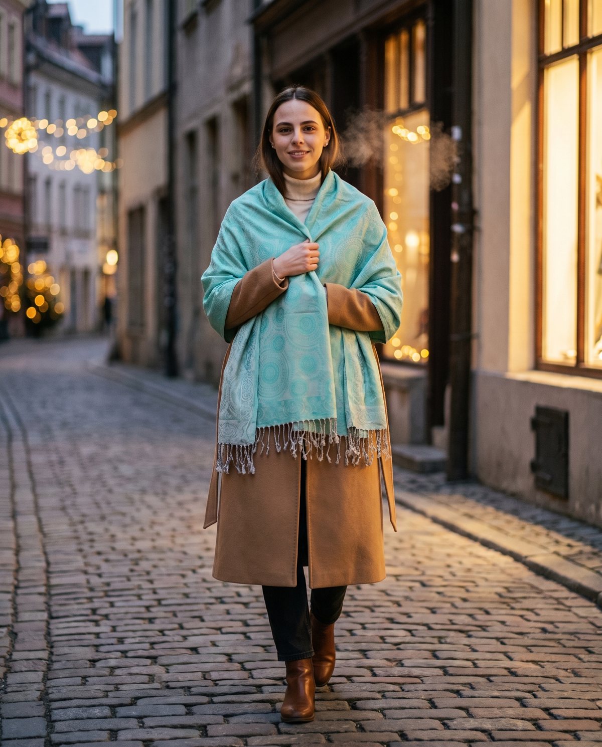 Jacquard Scarf — mint