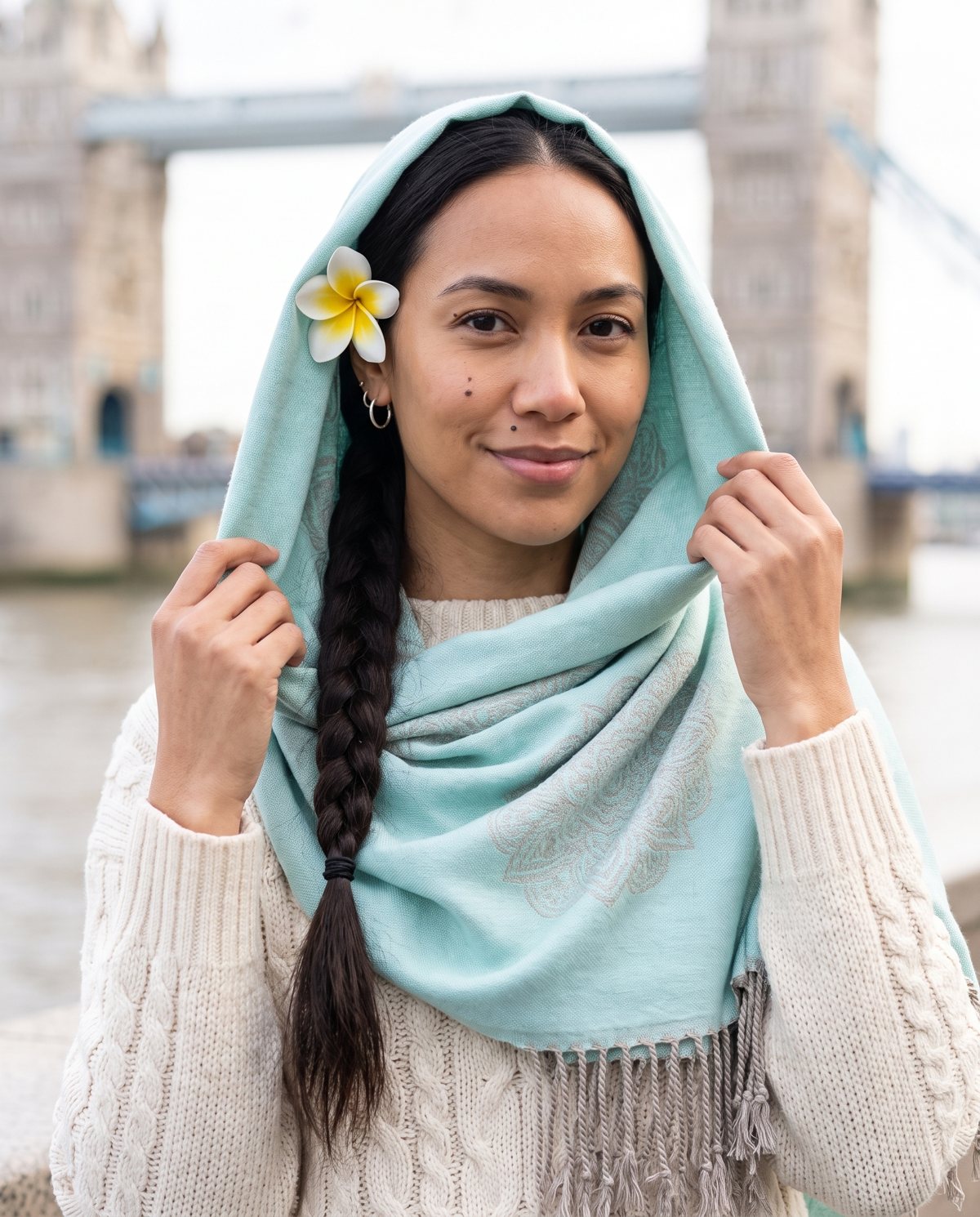 Jacquard Scarf — mint