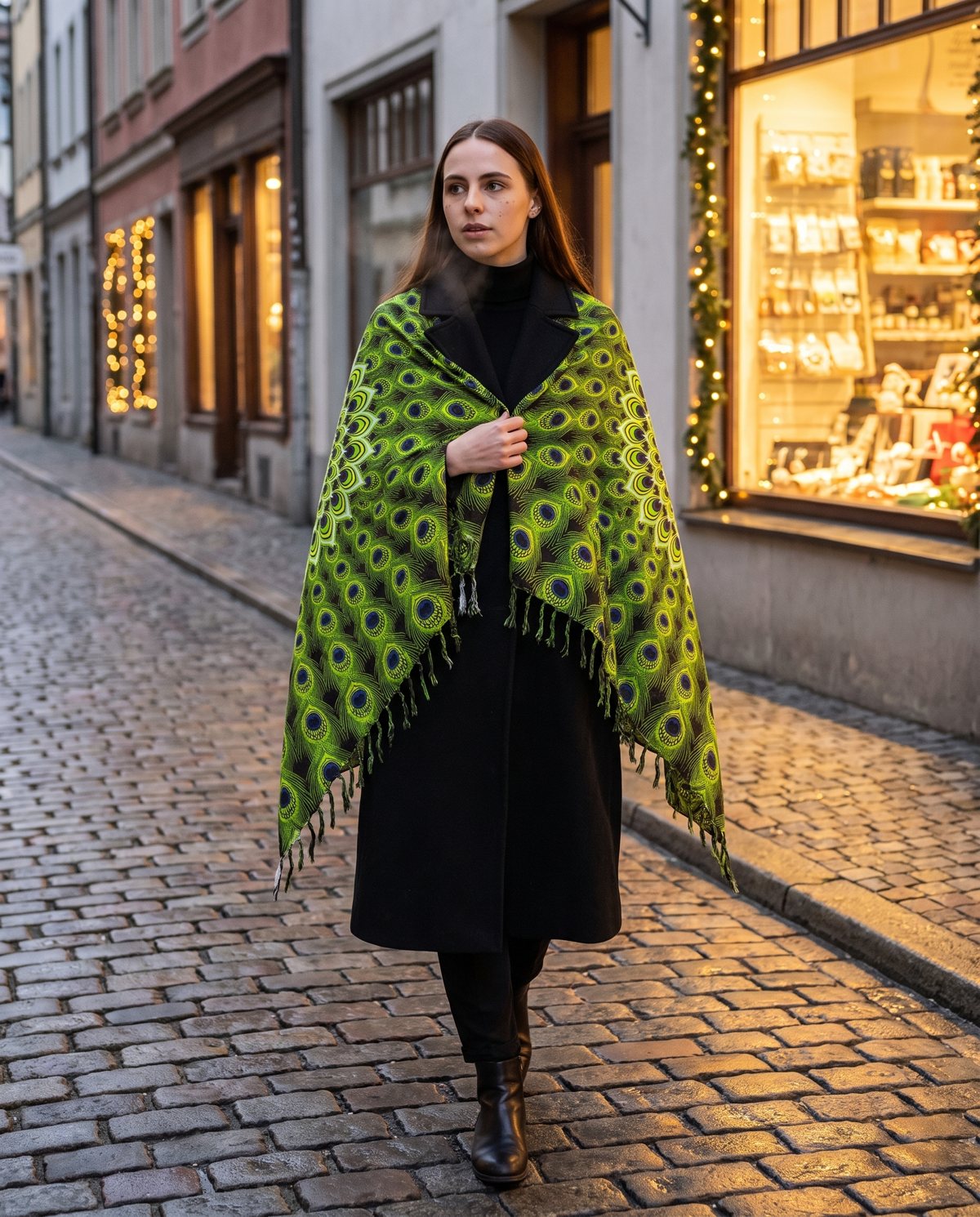 Peacock Mandala Sarong — green